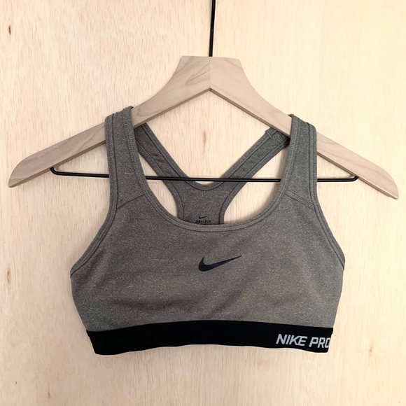 Nike Other - Nike Pro Gray Dri-Fit Sports Bra Small